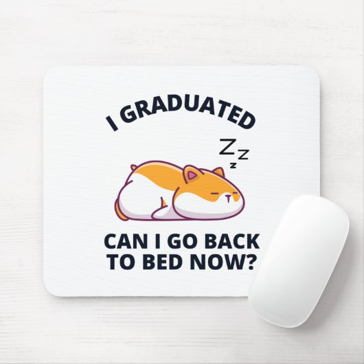 Ik kan nu terug naar bed. muismat (Met muis)