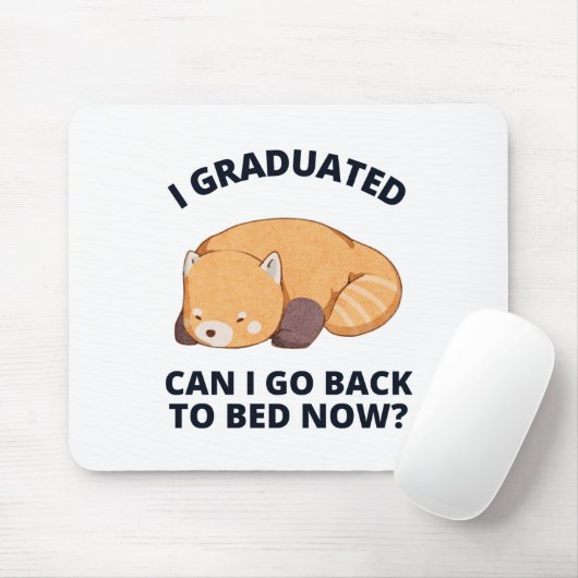 Ik kan nu terug naar bed. muismat (Met muis)