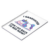 Ik kan nu terug naar bed. notitieboek (Linkerzijde)