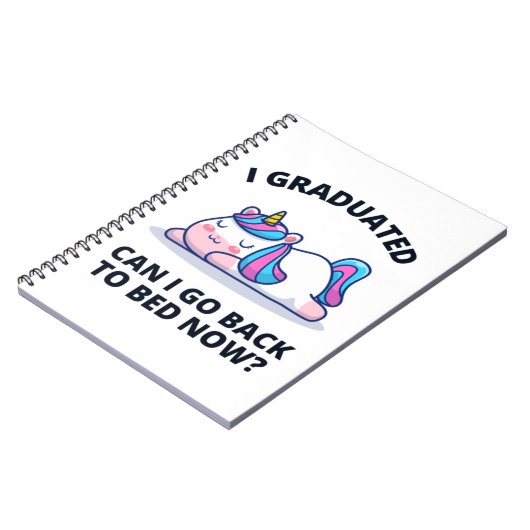 Ik kan nu terug naar bed. notitieboek (Linkerzijde)