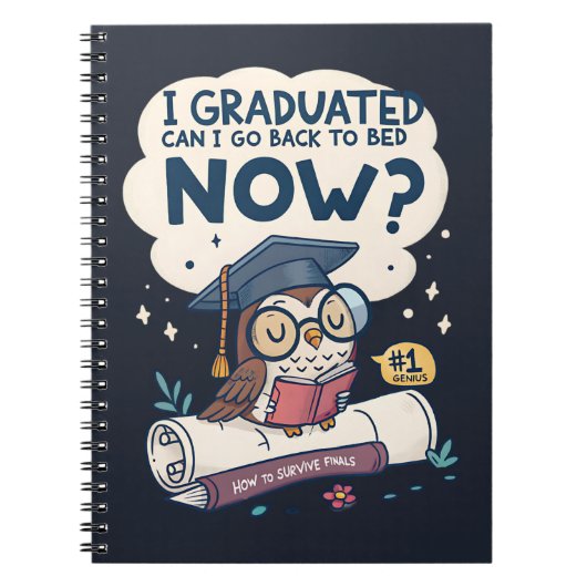 Ik kan nu terug naar bed. notitieboek (Voorkant)