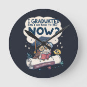 Ik kan nu terug naar bed. ronde klok (Voorkant)