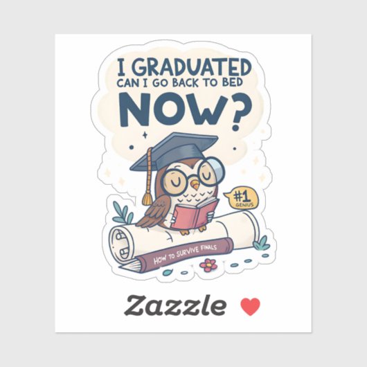 Ik kan nu terug naar bed. sticker (Vel)