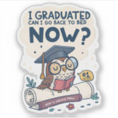 Ik kan nu terug naar bed. sticker (Voorkant)