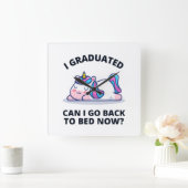 Ik kan nu terug naar bed. vierkante klok (Huis)