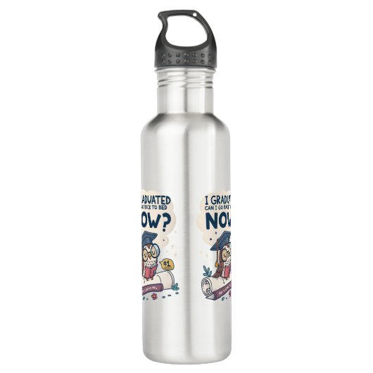 Ik kan nu terug naar bed. waterfles  (Achterkant)