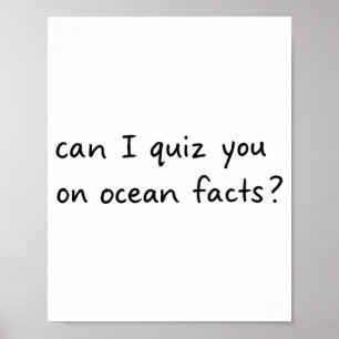 Ik kan oceaanfeiten overhoren poster