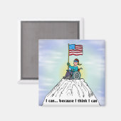 Ik kan omdat ik denk dat ik kan magneet (Voorkant / Achterkant)