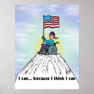Ik kan omdat ik denk dat ik kan poster