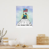 Ik kan omdat ik denk dat ik kan poster (Keuken)