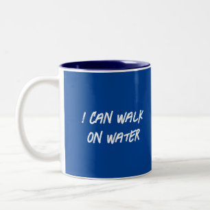 Ik kan op water lopen tweekleurige koffiemok