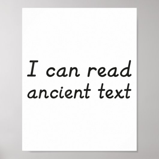 Ik kan oude tekst lezen poster (Voorkant)