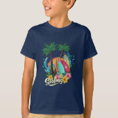 Ik kan overleven | SURF | Retro-Surf | Raad T-shirt (Voorkant)