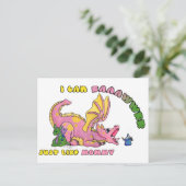 Ik kan RAWR, net als een leuk baby-drakenmeisje va Briefkaart (Staand voorkant)