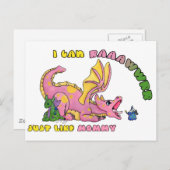Ik kan RAWR, net als een leuk baby-drakenmeisje va Briefkaart (Voorkant / Achterkant)