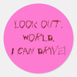 Ik kan rijden! ronde sticker