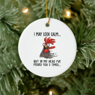 Ik kan rustig kijken, maar mijn hoofd heb je 3 kee keramisch ornament