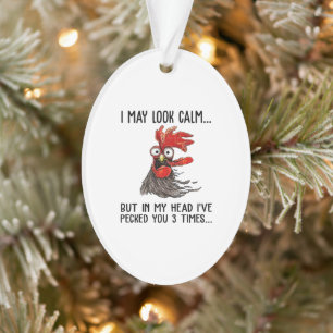 Ik kan rustig kijken, maar mijn hoofd heb je 3 kee ornament
