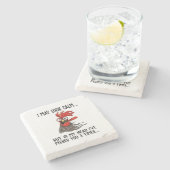 Ik kan rustig kijken, maar mijn hoofd heb je 3 kee stenen onderzetter (Zijkant)