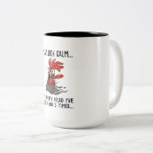 Ik kan rustig kijken, maar mijn hoofd heb je 3 kee tweekleurige koffiemok (Voorkant rechts)