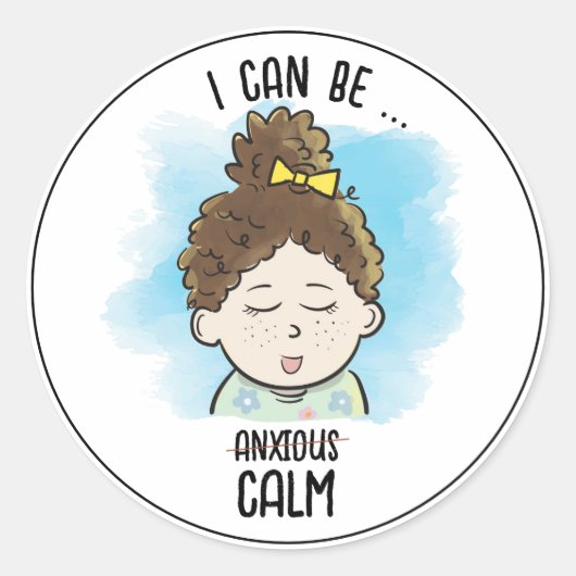 Ik kan rustig zijn ronde sticker (Voorkant)