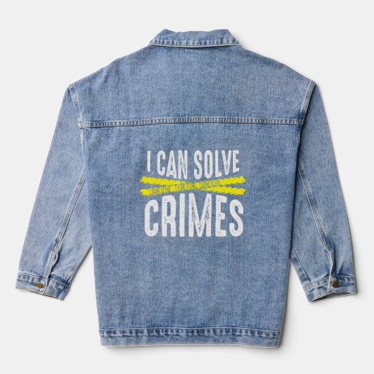 Ik kan seriële moordenaar True Crime oplossen Denim Jacket (Achterkant)