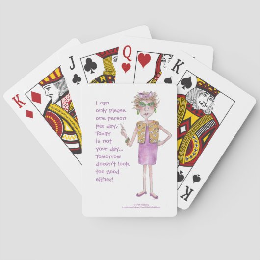 Ik kan slechts één verklaring van de vrouw waterve pokerkaarten (Achterkant)