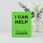 Ik kan SOS van de Hulp van het Nabuurschap helpen Briefkaart (Staand voorkant)