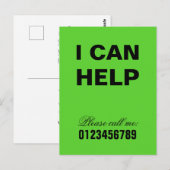 Ik kan SOS van de Hulp van het Nabuurschap helpen Briefkaart (Voorkant / Achterkant)