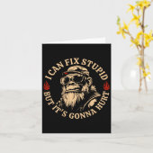 Ik kan Stud repareren, maar het gaat Monkey Funny Kaart (Gele Bloem)