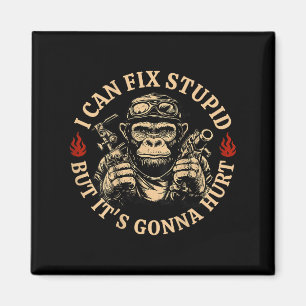Ik kan Stud repareren, maar het gaat Monkey Funny Magneet
