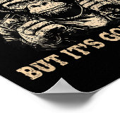 Ik kan Stud repareren, maar het gaat Monkey Funny Poster (Hoek)