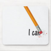 Ik kan tekst met Potcil Eraser Muismat (Voorkant)