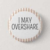 Ik kan teveel delen ronde button 5,7 cm (Voorkant)