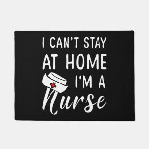 Ik kan thuis blijven als verpleegster deurmat