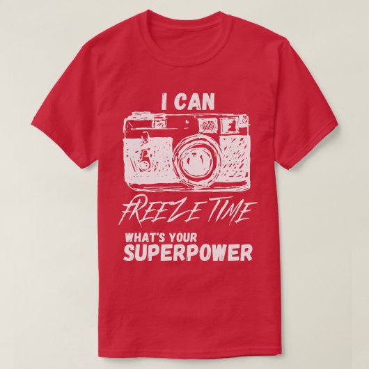 Ik kan tijd bevriezen 2 t-shirt (Design voorkant)