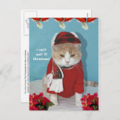 Ik kan 'til geen Kerstmis wachten! Feestdagenkaart (Voorkant / Achterkant)