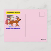 Ik kan toch niet lezen briefkaart (Achterkant)