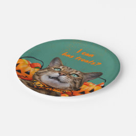 Ik kan traktaties rond papieren Borden Papieren Bordje