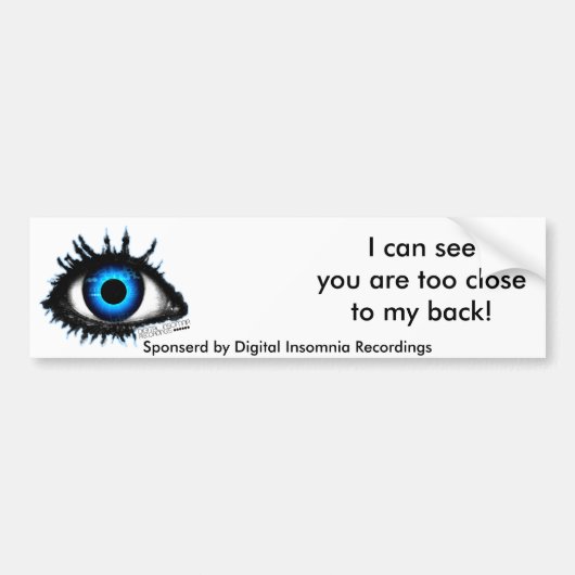 IK KAN U DIR-Bumpersticker ZIEN Bumpersticker (Voorkant)