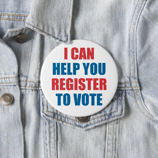 IK KAN U HELPEN OM TE STEMMEN RONDE BUTTON 4,0 CM (In situ)