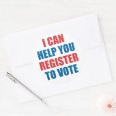 IK KAN U HELPEN OM TE STEMMEN RONDE STICKER (Envelop)