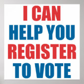 IK KAN U HELPEN U TE REGISTREREN OM TE STEMMEN. POSTER (Voorkant)