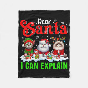 Ik kan uitleggen Kerstmis drie Santa Rendier Elf k Fleece Deken