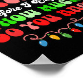 Ik kan uitleggen Kerstmis kleurrijke lichten Santa Poster (Hoek)