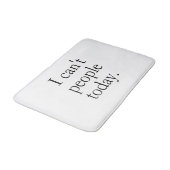 Ik kan vandaag de mensen niet | Minimaal zwart gra Badmat (Gekanteld)