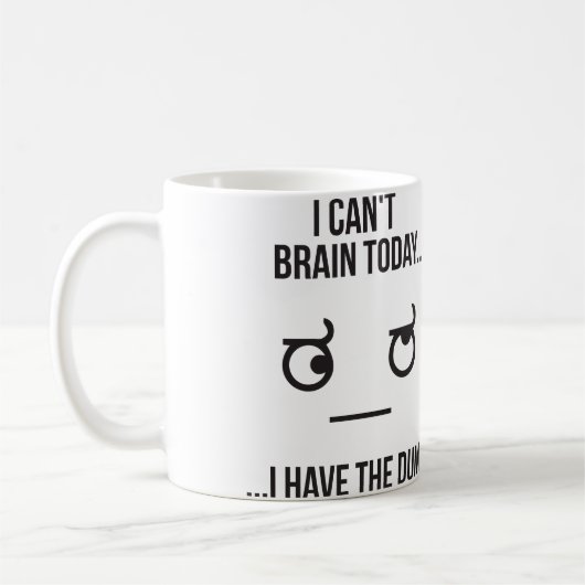Ik kan vandaag geen brein... Ik heb de duim Koffiemok (Links)