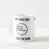 Ik kan vandaag geen brein... Ik heb de duim Koffiemok (Voorkant links)