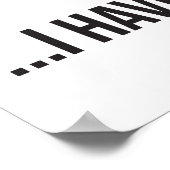 Ik kan vandaag geen brein... Ik heb de duim Poster (Hoek)