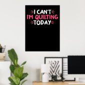 Ik kan vandaag geen cadeautjes geven poster (Thuiskantoor)